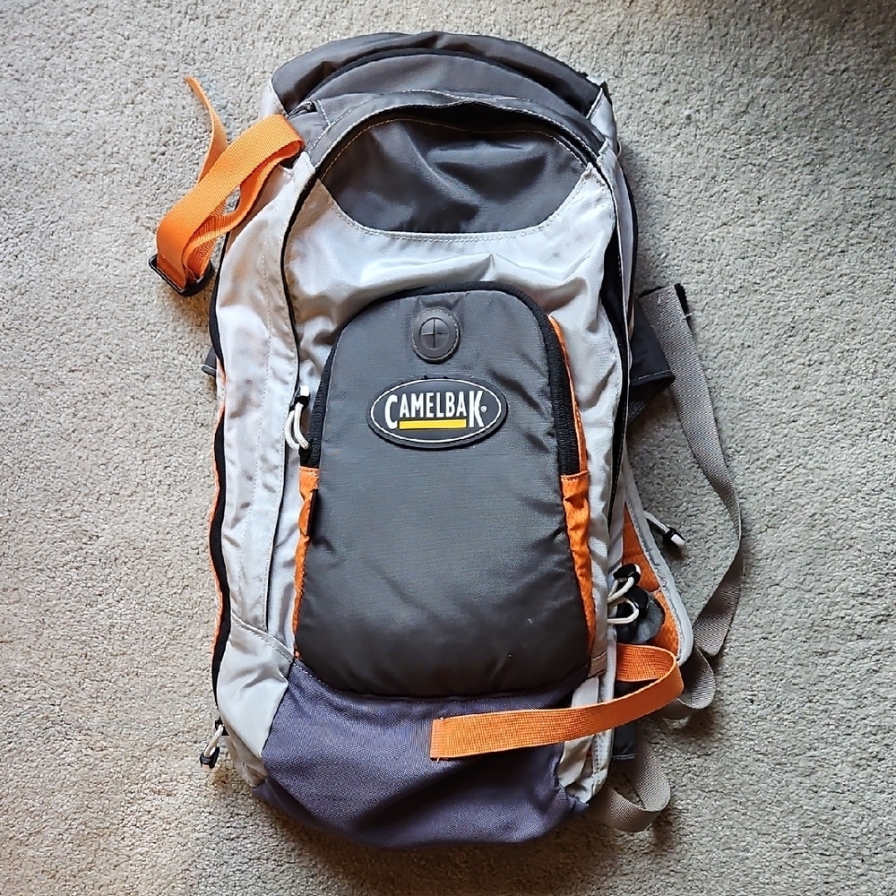 CamelBak Charcoal and Tangerine Backpack Compactable, Hiking, Padded Back